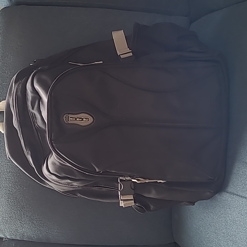 black laptop backpack